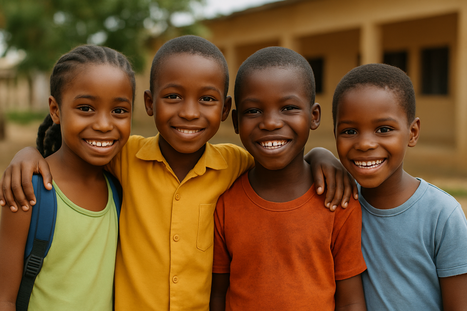 Children learning in class