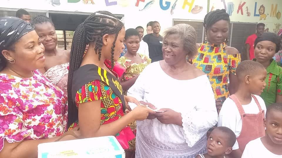 Volunteers engaging with children